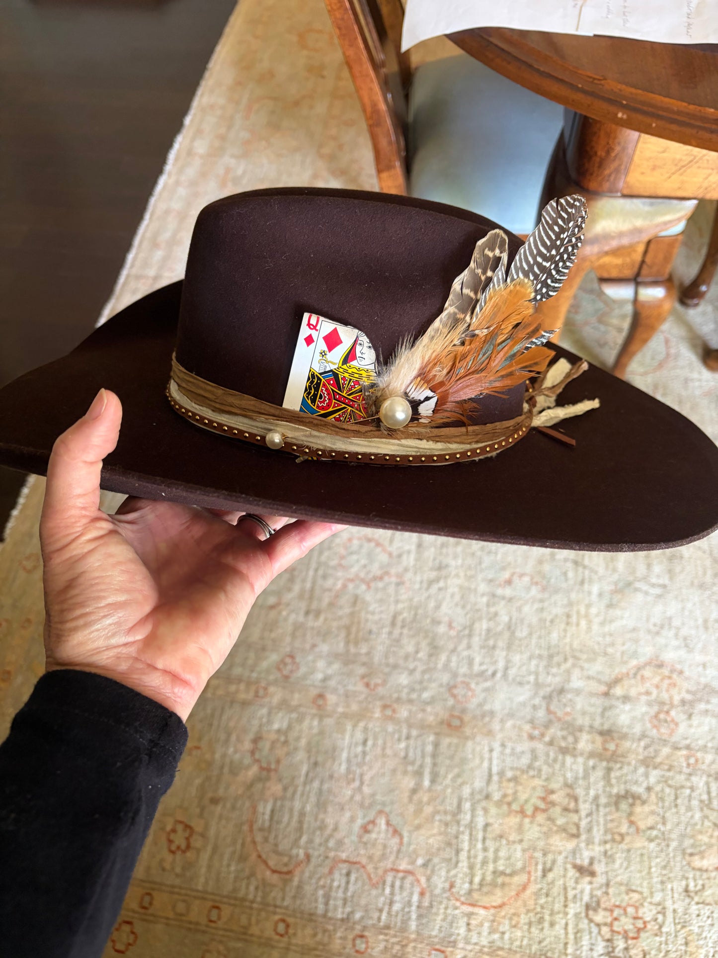 Chocolate brown Atwoods felt hat 5X
